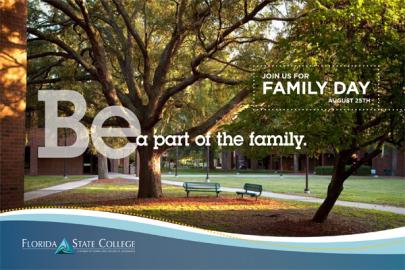 Be a part of the family! Learn how to make a smooth transition to college life at Florida State College's Family Day.